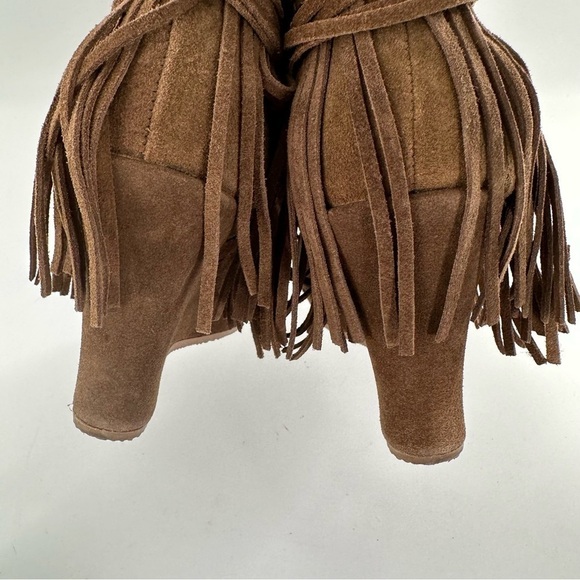 Naughty monkey trixie ankle booties 10 brown suede boho tribal western boots - Picture 14 of 15